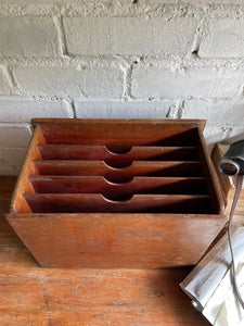 1940s Wooden Filing Tray