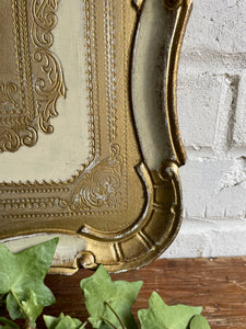 Cream and Gold Florentine Tray