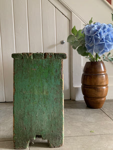 Rustic Green Stool