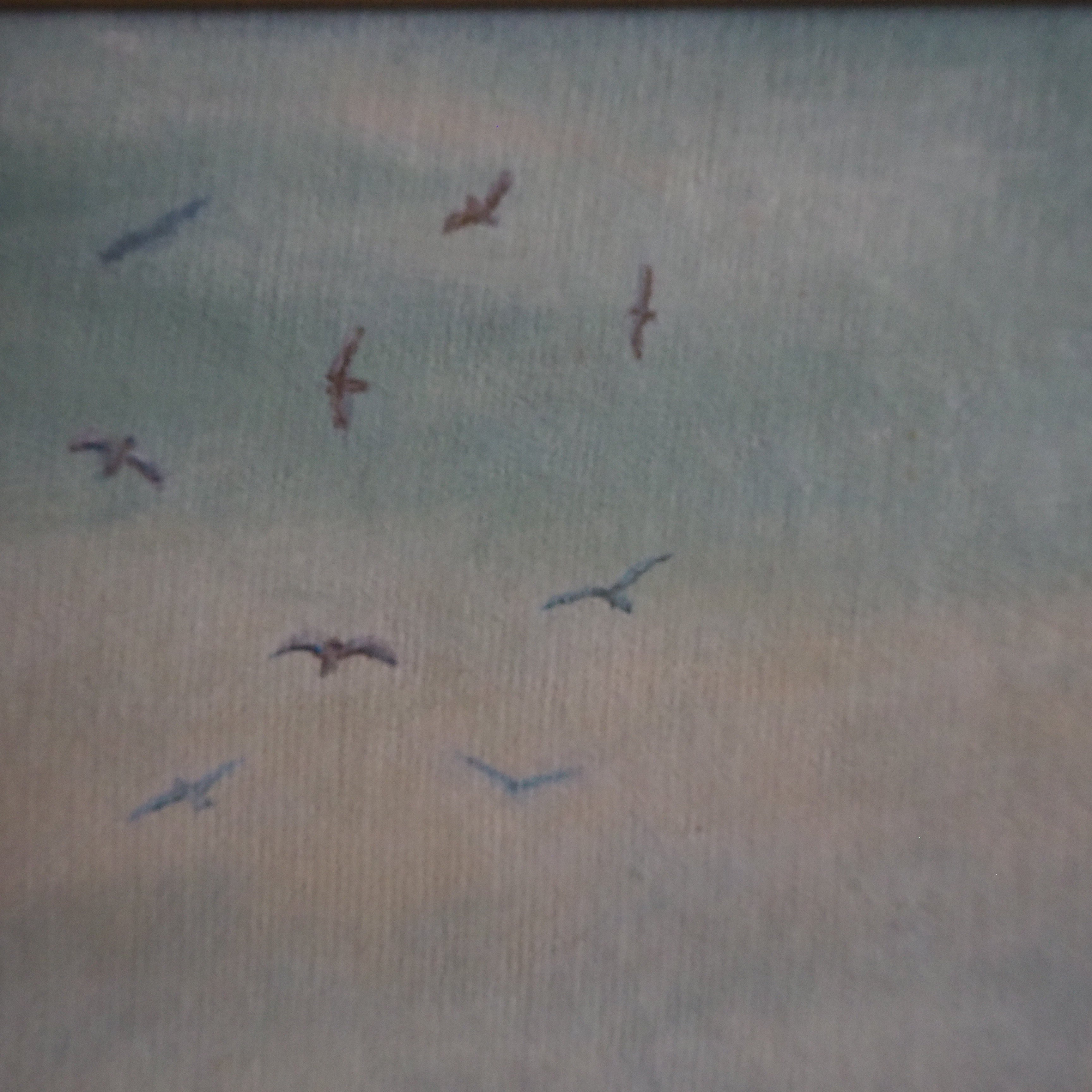 Evening Glow: Small Midcentury Oil on Board