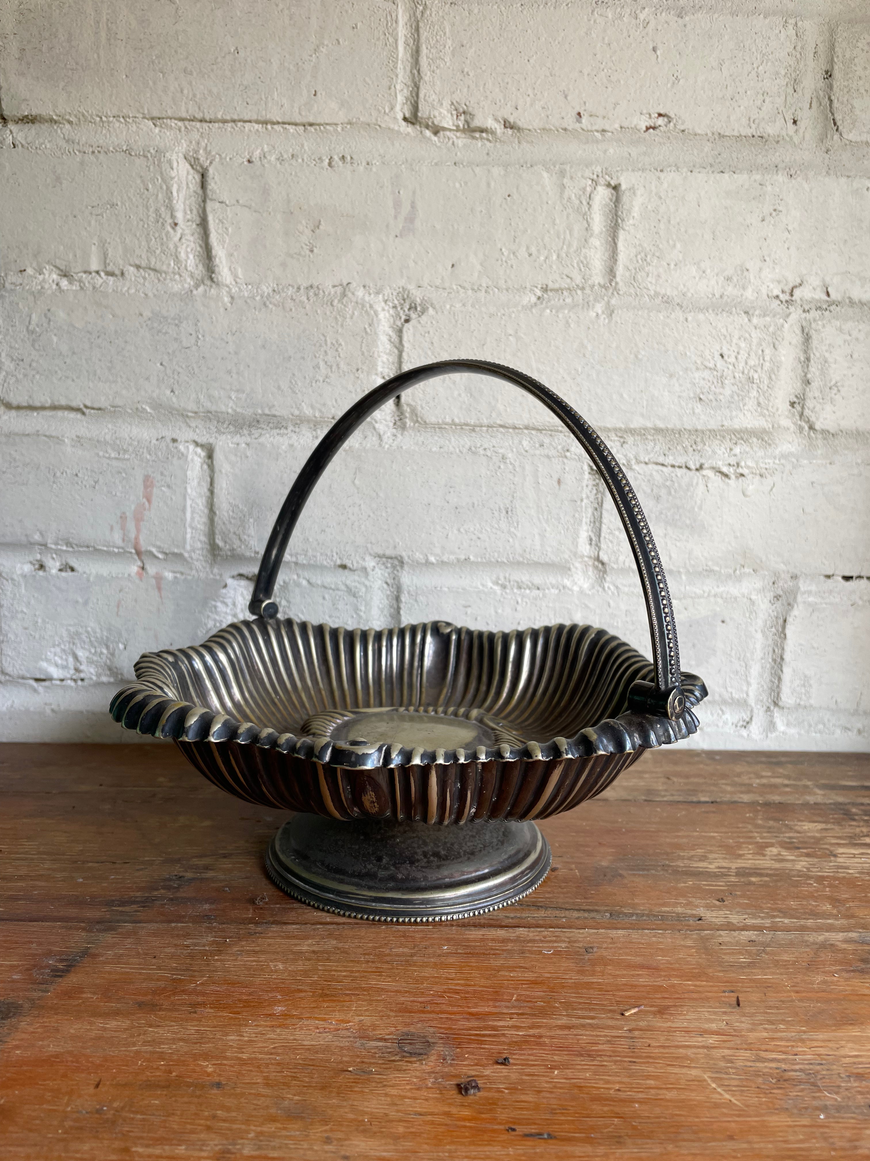 Timeworn Silver-Plate Basket