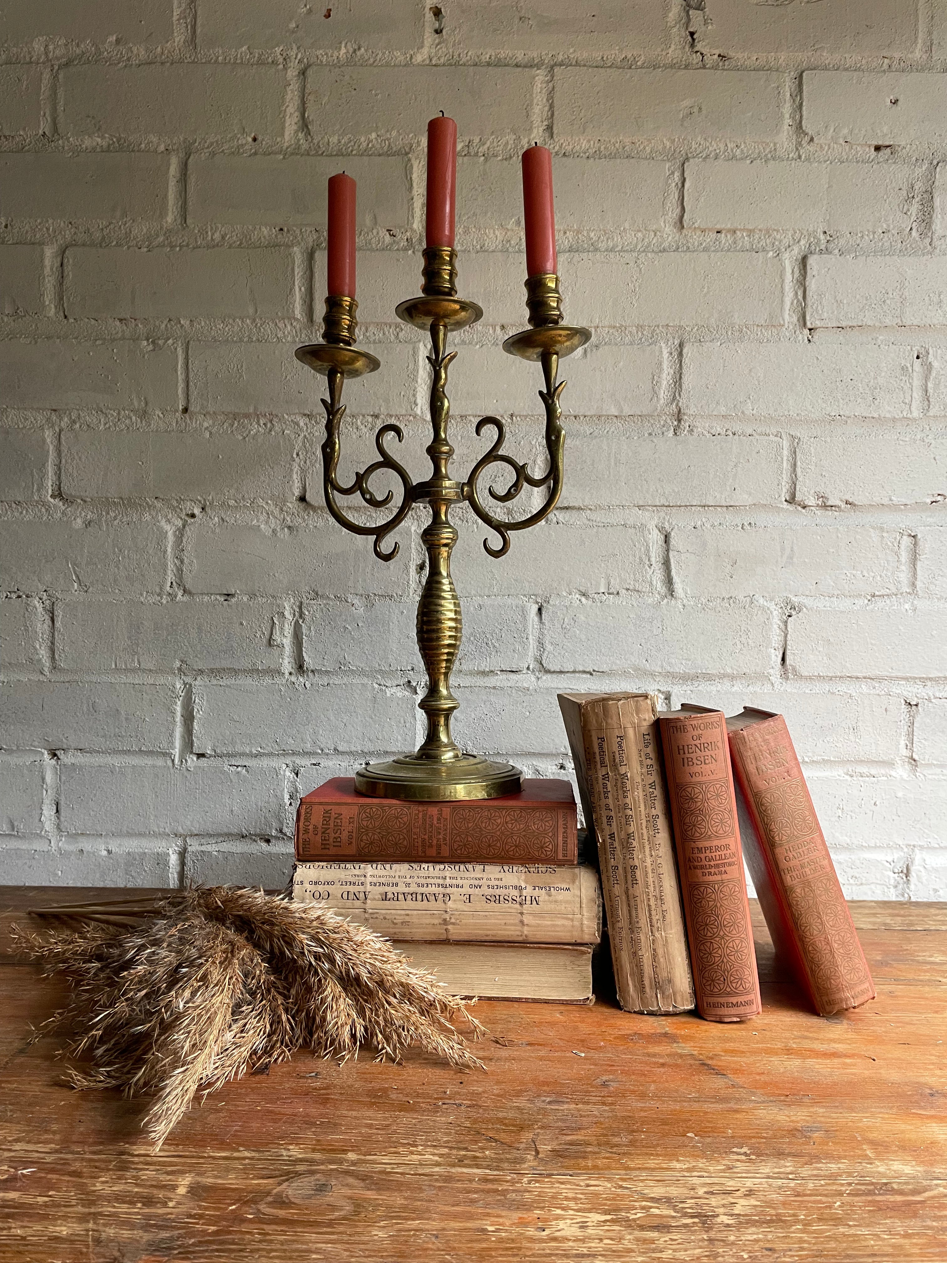 Heavy Brass Candelabra