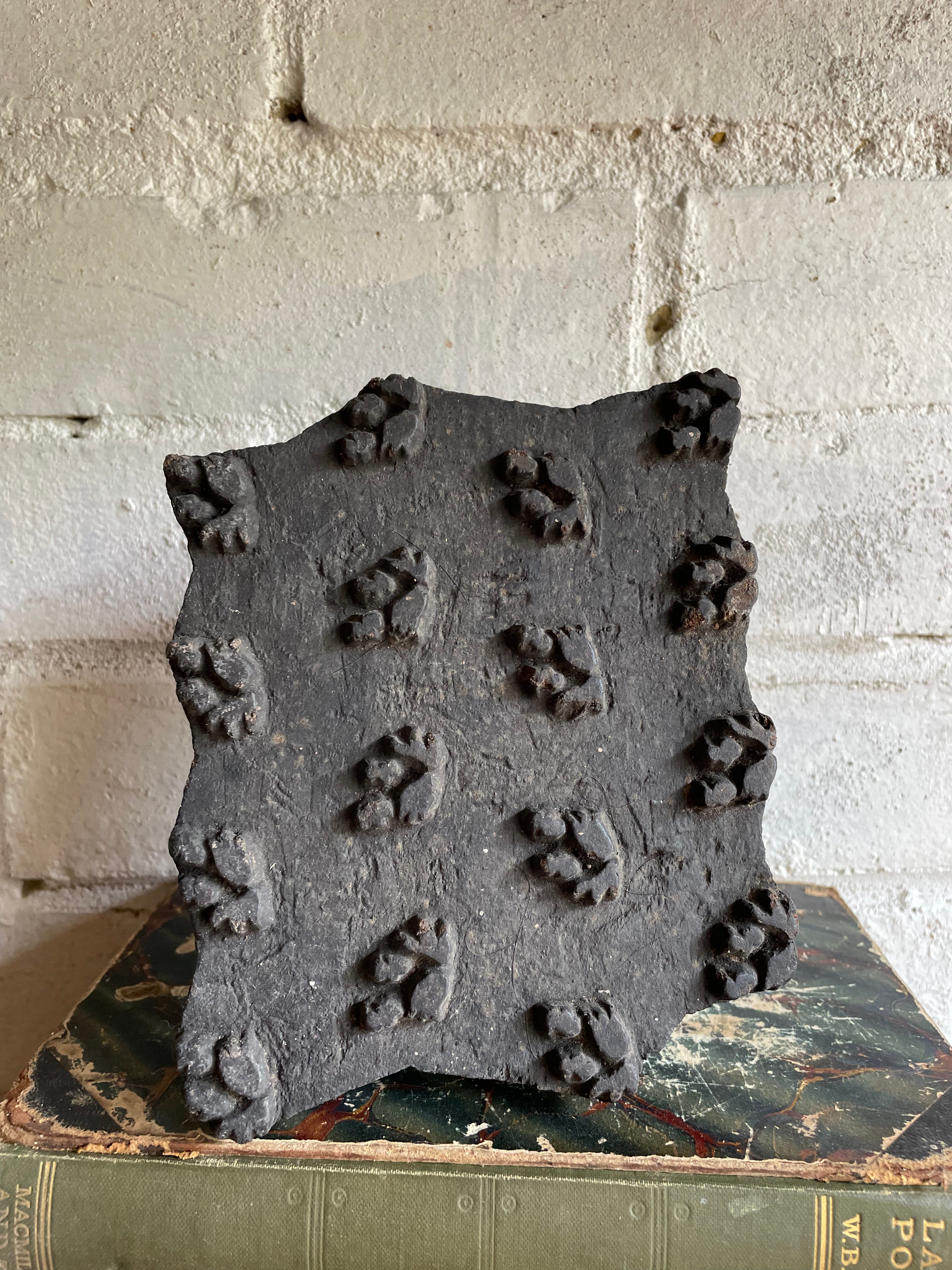 Square Antique Textile Printing Block