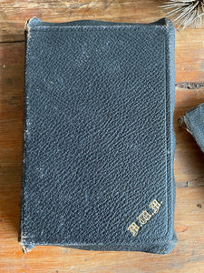Trio of Embossed Old Leather Bibles