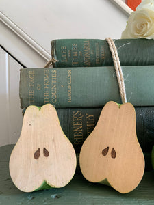 Handmade Wood Pears