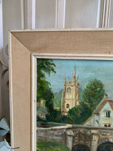 1960s Original Oil of an English Village