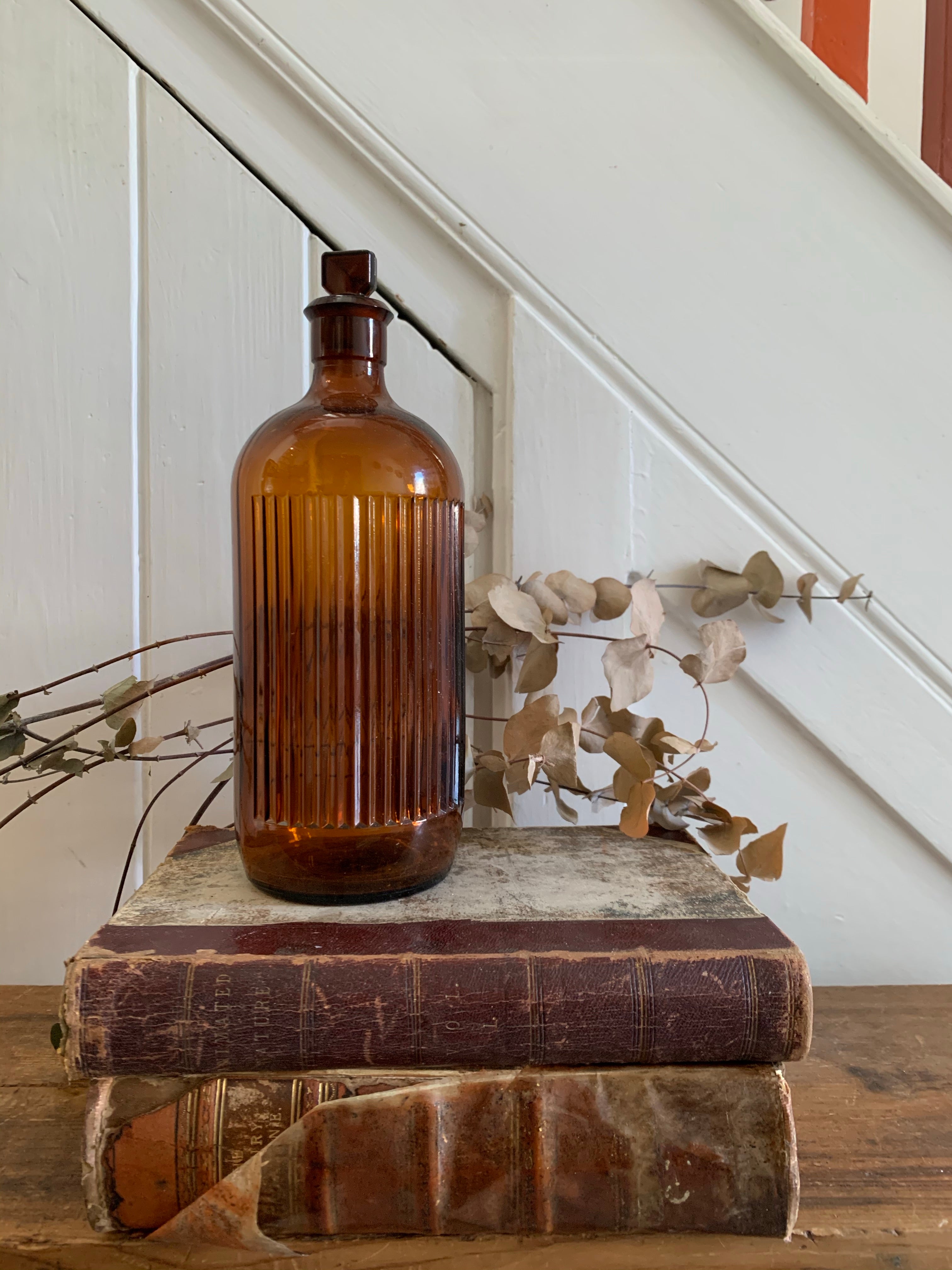 Large Vintage Laboratory Bottle with original stopper