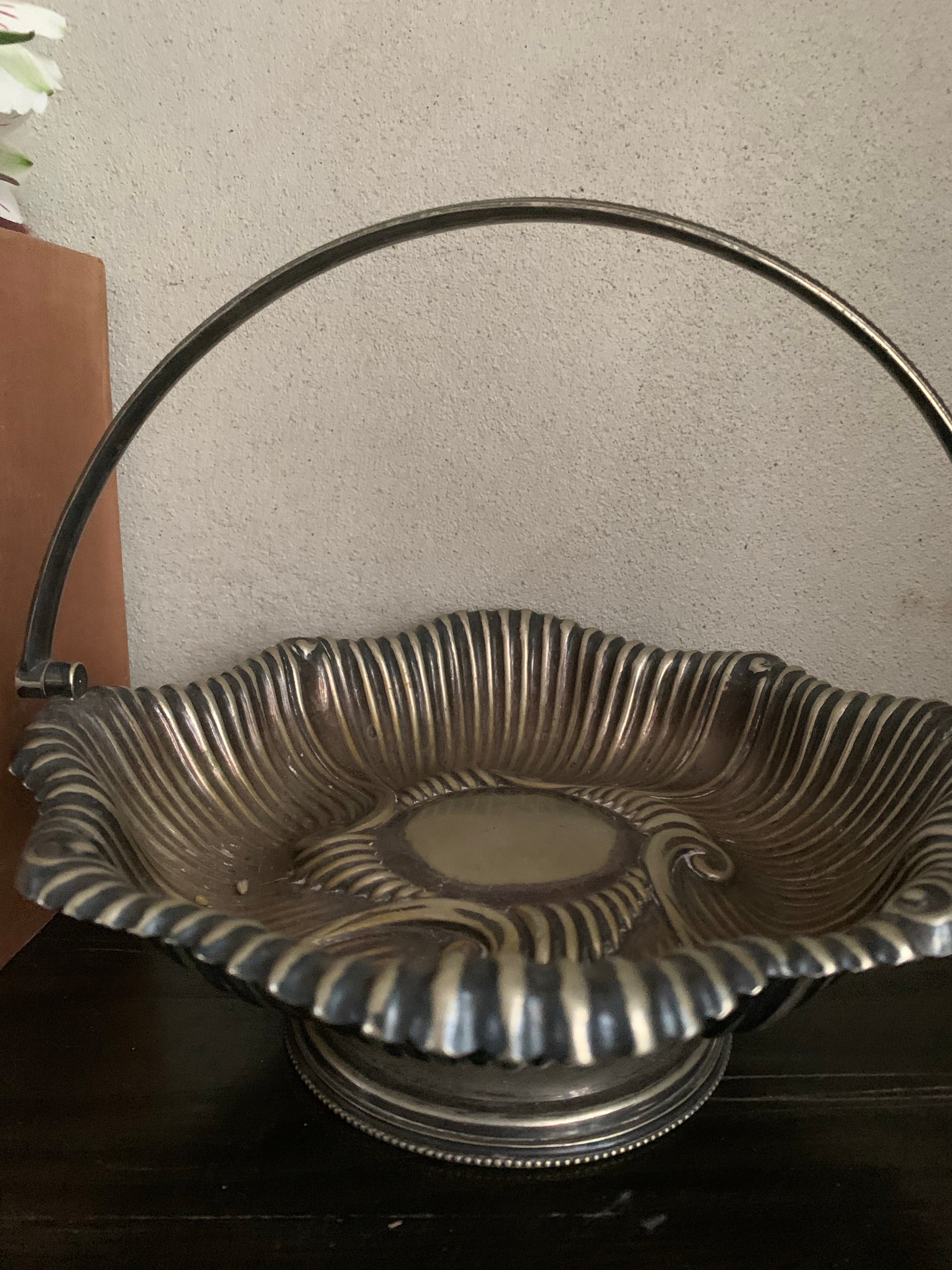 Timeworn Silver-Plate Basket