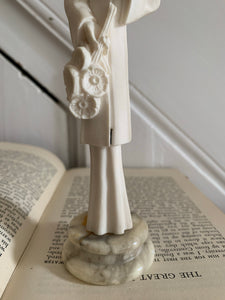 Small Porcelain Figurine of Chinese Lady with Fan