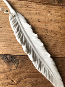 Bisque Porcelain Decorative Feather