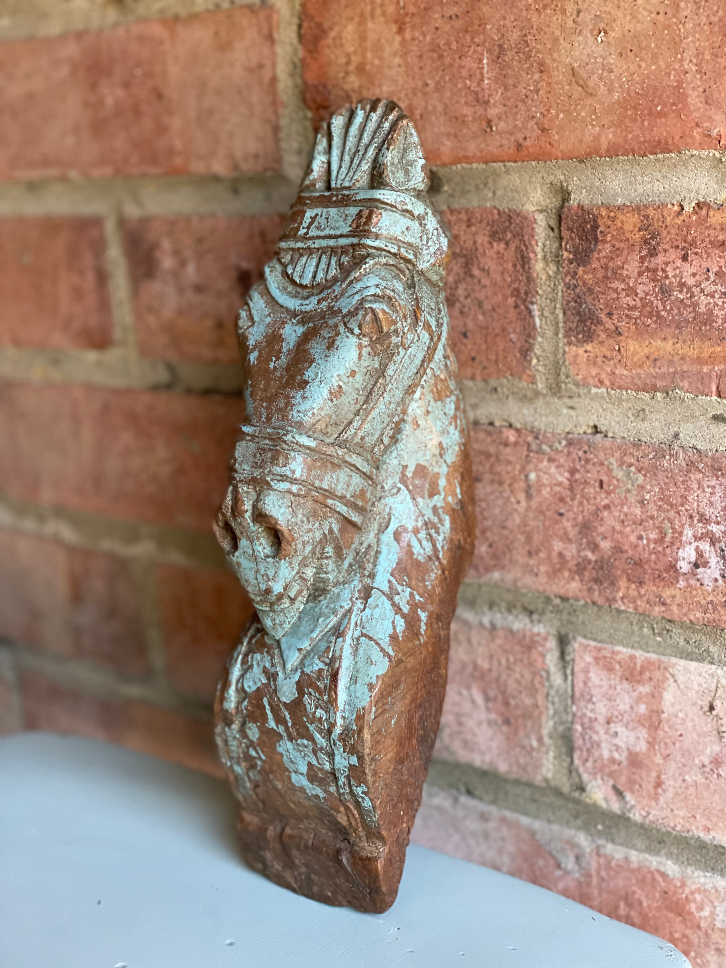 Carved Wooden Horse Head 1